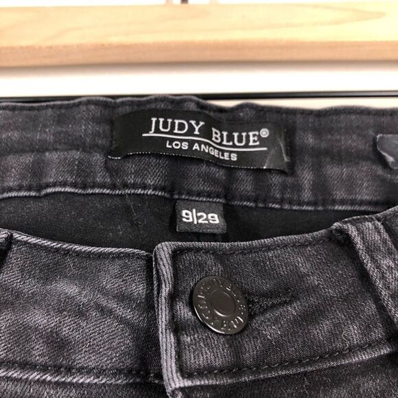Judy Blue Dreamer High Waist Skinny Fit Distressed Black Jeans Size 9/29 JB88268 - Picture 5 of 10